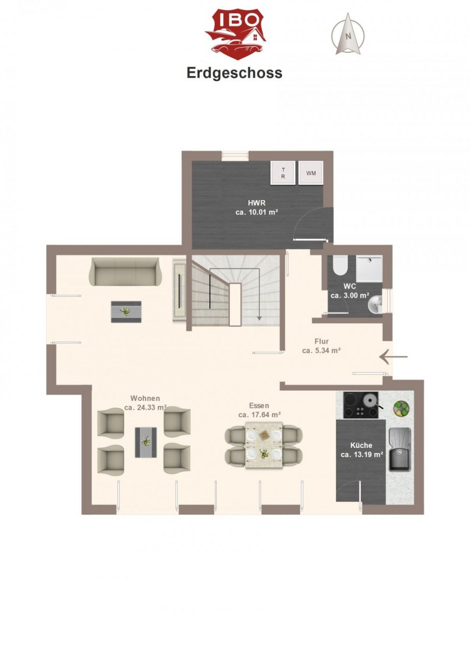 Grundriss EG Haus Graal M�ritz Einfamilienhaus Seeheilbad Graal-M�ritz