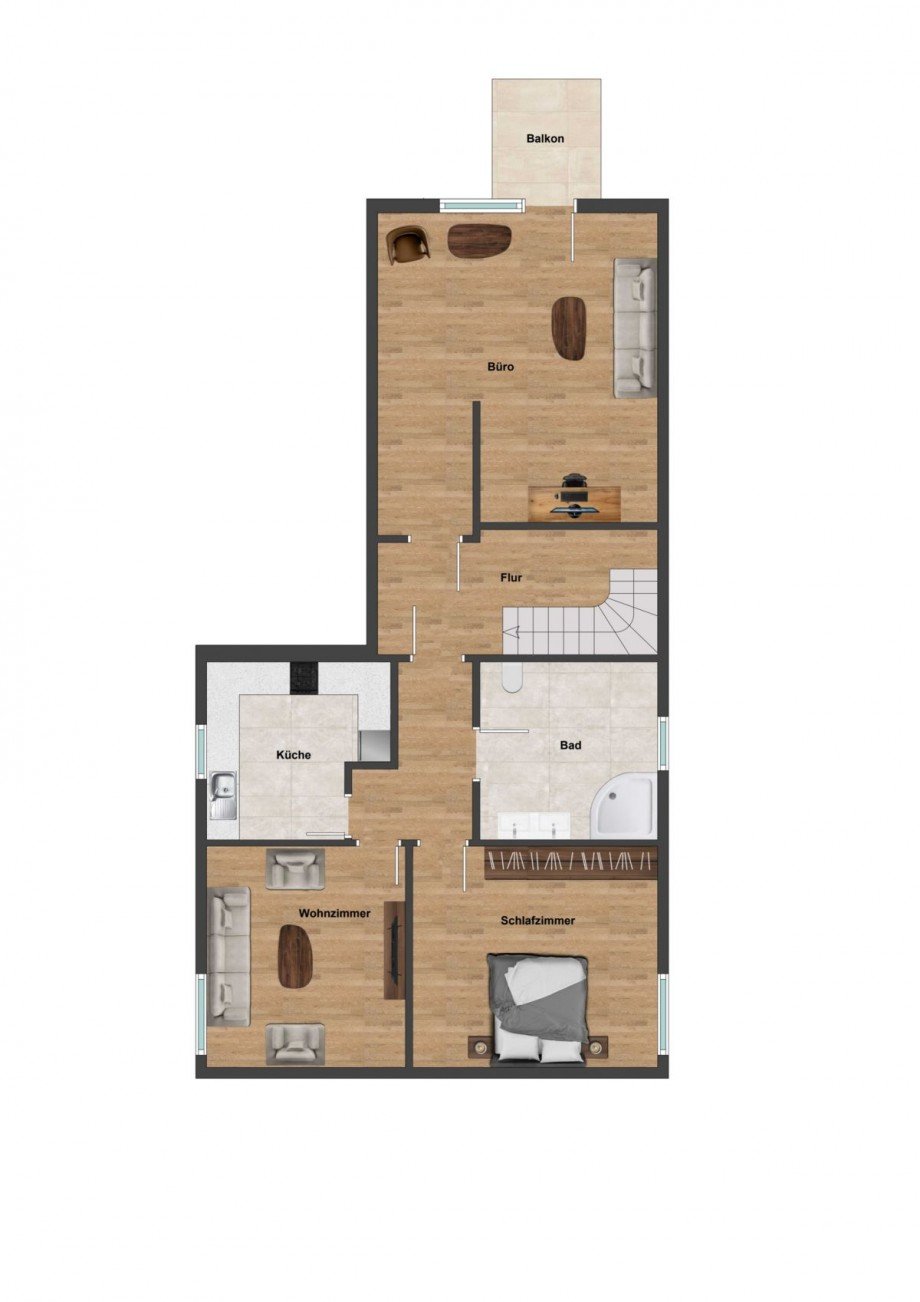 Grundriss OG Mehrfamilienhaus Born auf dem Dar�