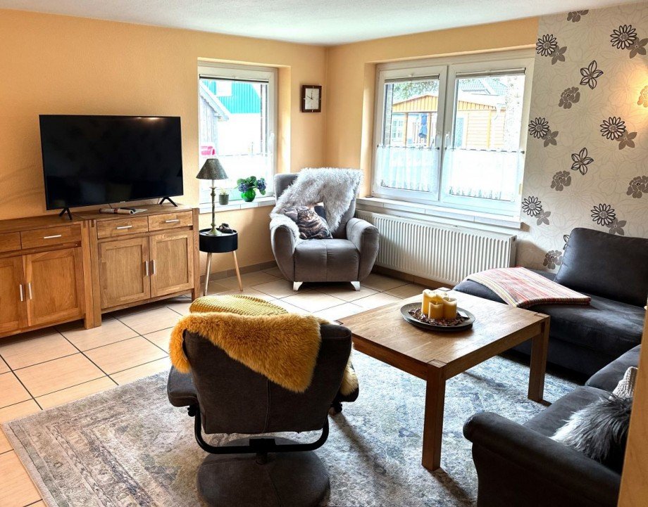 Wohnzimmer Mehrfamilienhaus Born auf dem Dar�